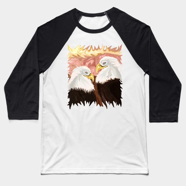 Freedom's Princess Bald Eagles Baseball T-Shirt by distortionart